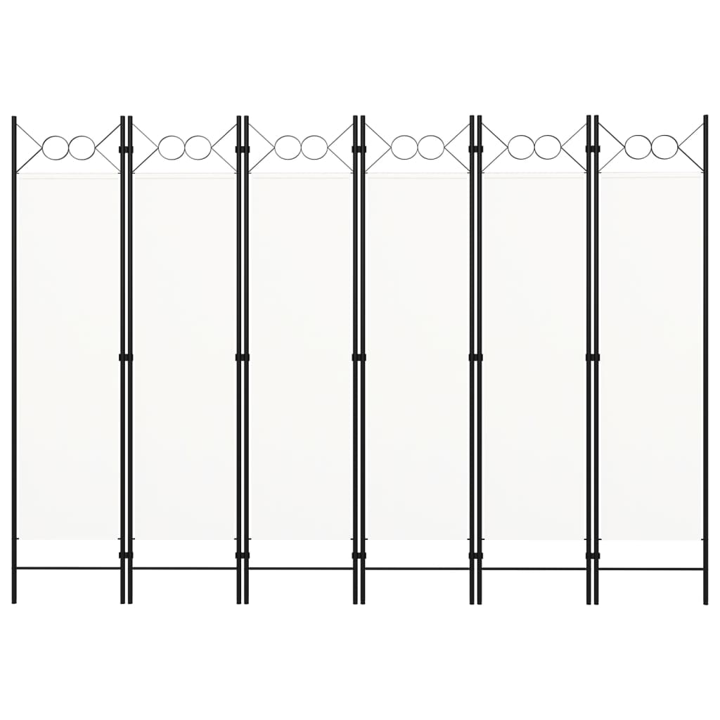 vidaXL Διαχωριστικό Δωματίου με 6 Πάνελ Λευκό 240 x 180 εκ.