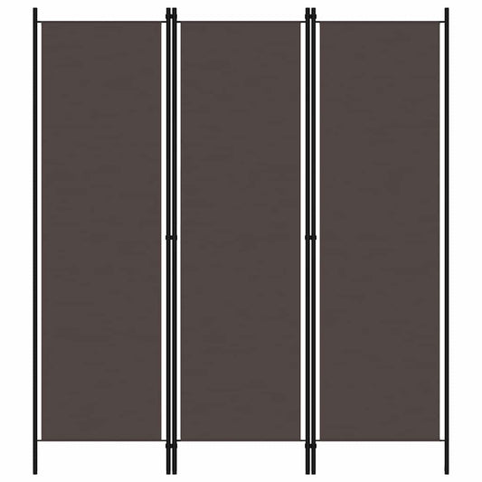 vidaXL Διαχωριστικό Δωματίου με 3 Πάνελ Καφέ 150 x 180 εκ.