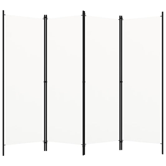 vidaXL Διαχωριστικό Δωματίου με 4 Πάνελ Λευκό 200 x 180 εκ.