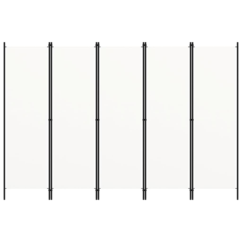 vidaXL Διαχωριστικό Δωματίου με 5 Πάνελ Λευκό 250 x 180 εκ.
