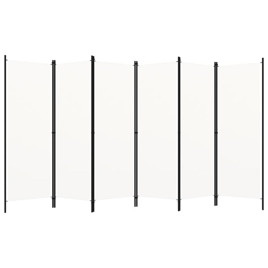 vidaXL Διαχωριστικό Δωματίου με 6 Πάνελ Λευκό 300 x 180 εκ.