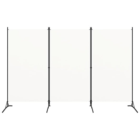 vidaXL Διαχωριστικό Δωματίου με 3 Πάνελ Λευκό 260 x 180 εκ. Υφασμάτινο