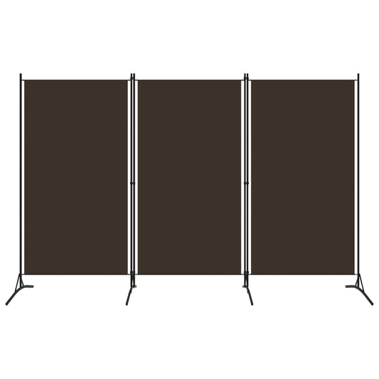 vidaXL Διαχωριστικό Δωματίου με 3 Πάνελ Καφέ 260 x 180 εκ.