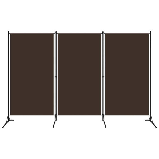 vidaXL Διαχωριστικό Δωματίου με 3 Πάνελ Καφέ 260 x 180 εκ.