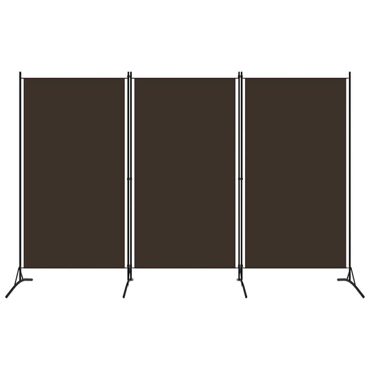 vidaXL Διαχωριστικό Δωματίου με 3 Πάνελ Καφέ 260 x 180 εκ.