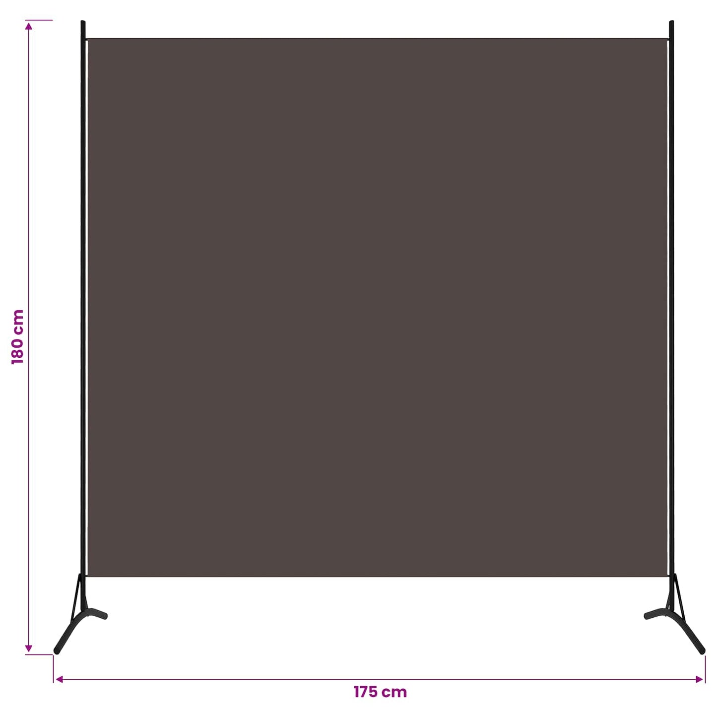 vidaXL Διαχωριστικό Δωματίου Καφέ 175 x 180 εκ. Υφασμάτινο