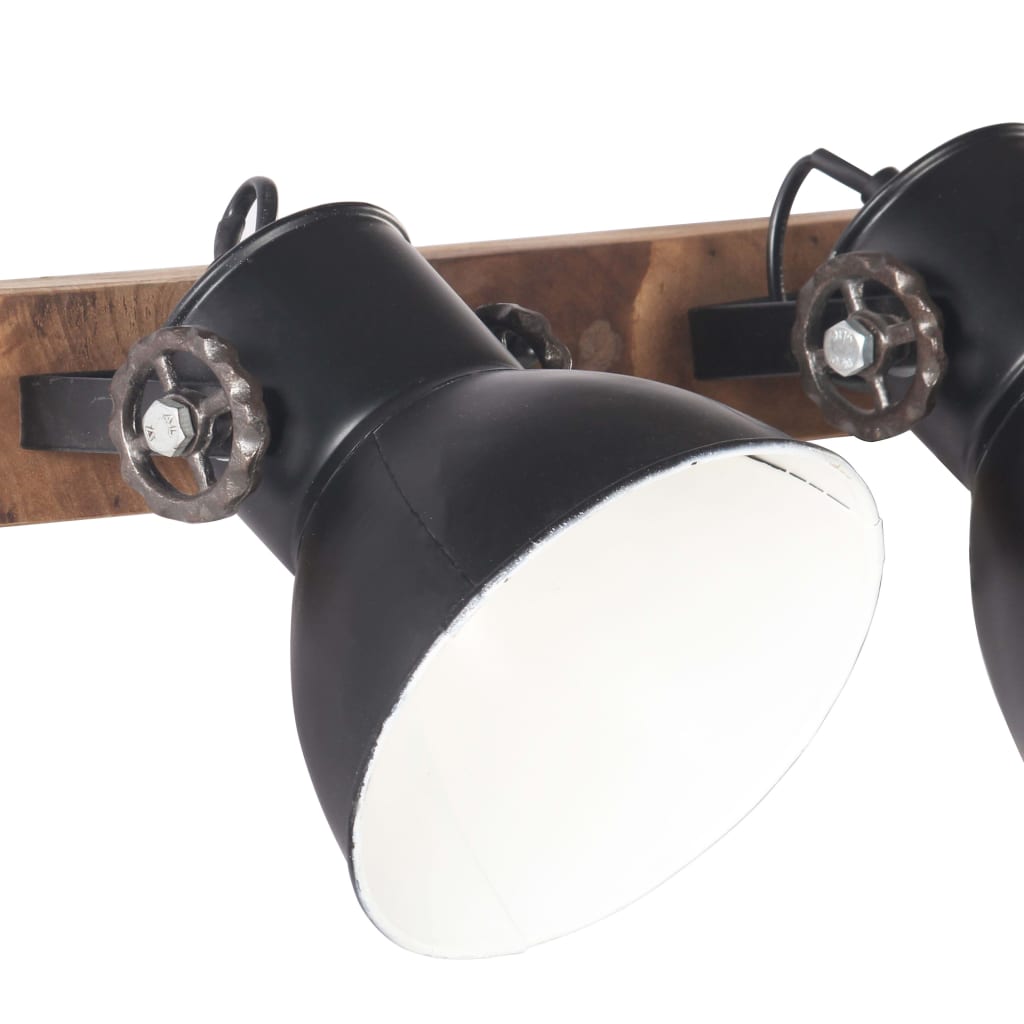 vidaXL Φωτιστικό Τοίχου Industrial Μαύρο 65x25 εκ. Ε27