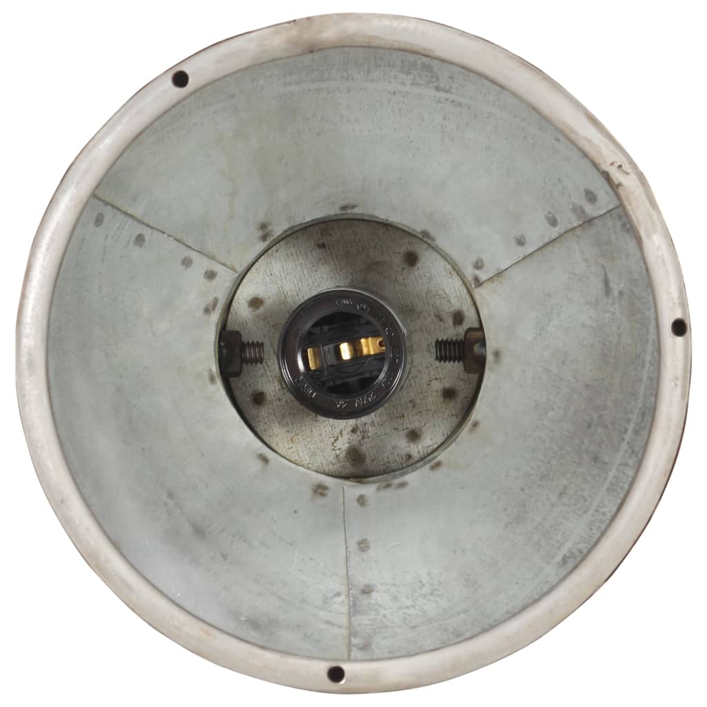 vidaXL Φωτιστικό Κρεμαστό Industrial Στρογγυλό 25 W Ασημί 19 εκ. Ε27