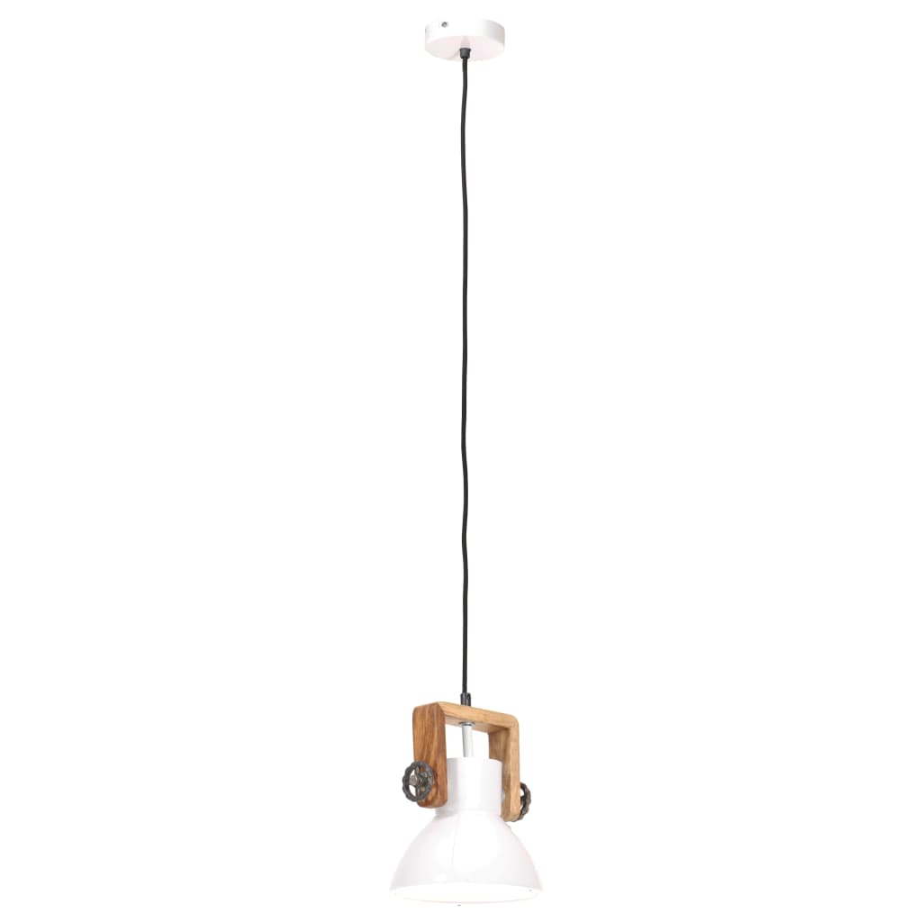vidaXL Φωτιστικό Κρεμαστό Industrial Στρογγυλό 25 W Λευκό 19 εκ. Ε27