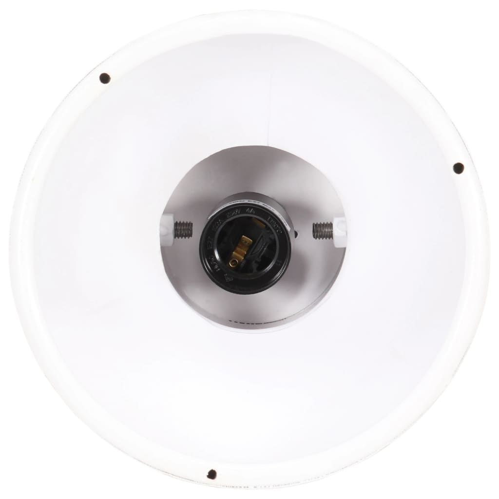 vidaXL Φωτιστικό Κρεμαστό Industrial Στρογγυλό 25 W Λευκό 19 εκ. Ε27