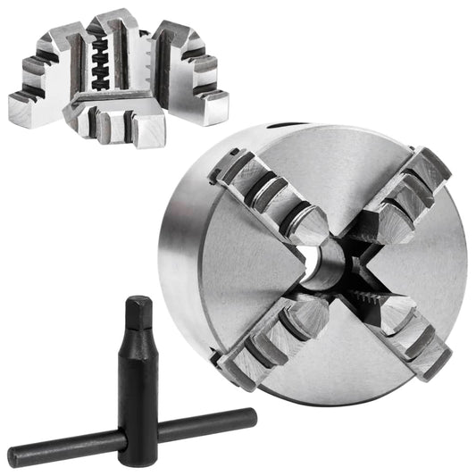 vidaXL Τσοκ Τόρνου 4 Σιαγόνων με Ομόκεντρη Σύσφιξη 80 χιλ. Ατσάλινο