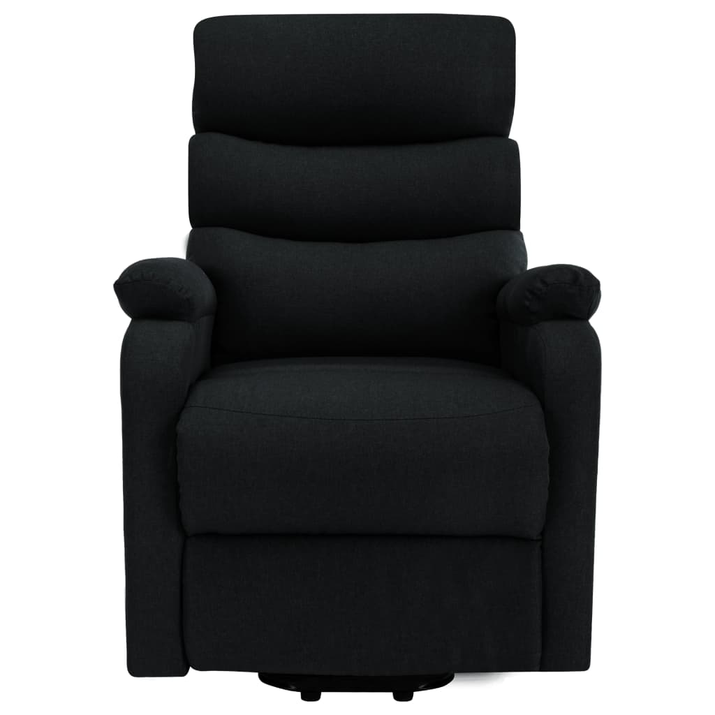 vidaXL Πολυθρόνα Μασάζ με Ανύψωση Μαύρη Υφασμάτινη