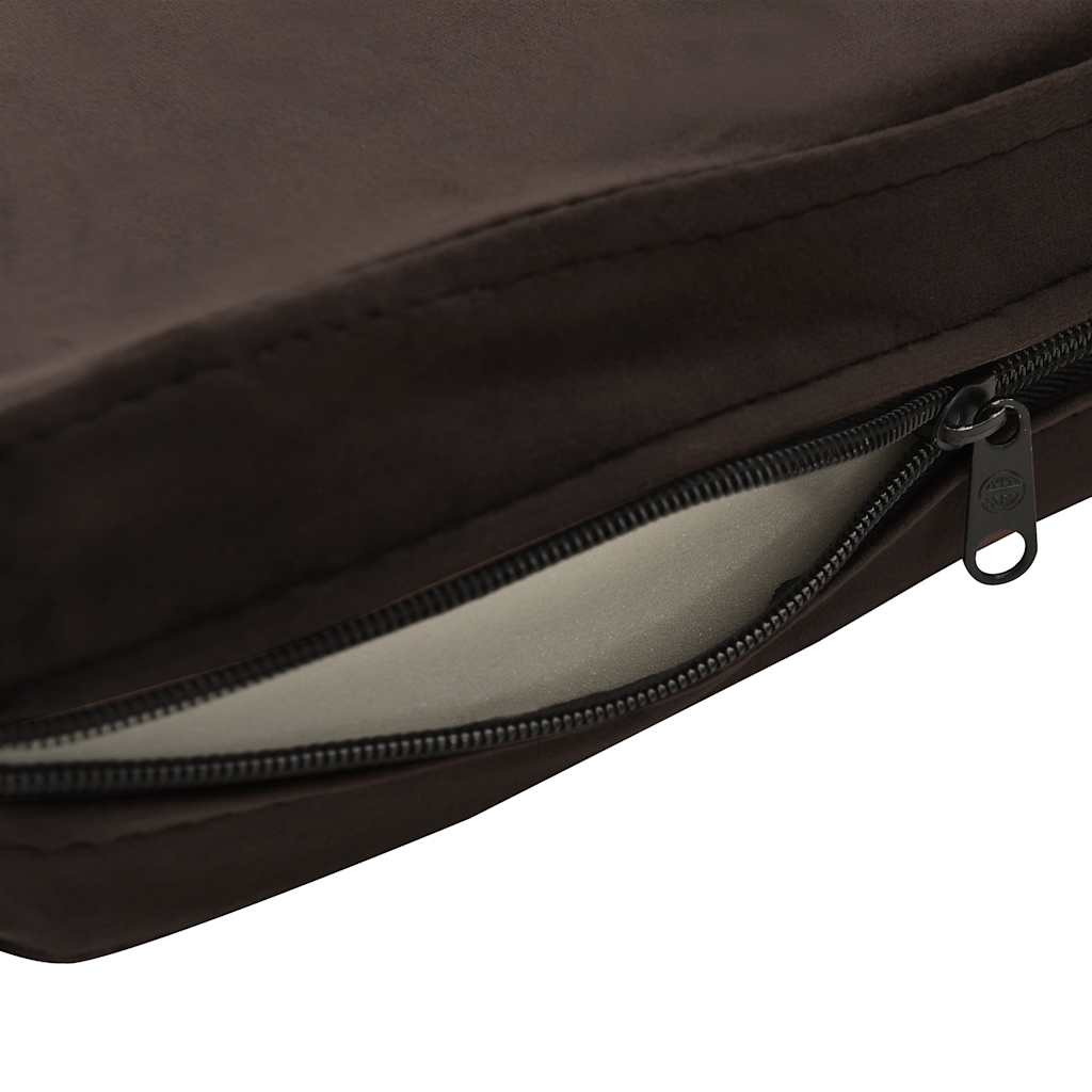 vidaXL Καναπές - Κρεβάτι Σκύλου Καφέ 72 x 45 x 30 εκ. Βελουτέ