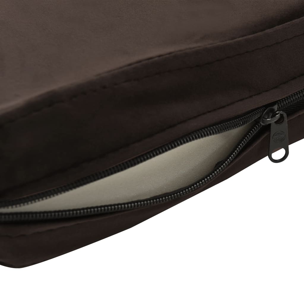 vidaXL Καναπές-Κρεβάτι Σκύλου Καφέ 81x43x31 εκ. Βελουτέ/Συνθετ. Δέρμα