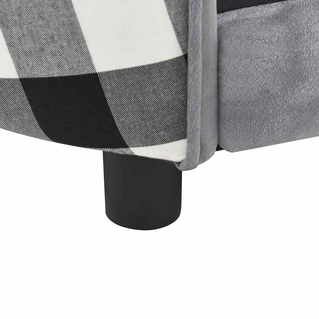 vidaXL Καναπές - Κρεβάτι Σκύλου Γκρι 68 x 38 x 38 εκ. Βελουτέ