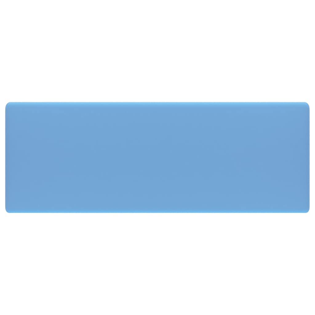 vidaXL Νιπτήρας με Υπερχείλιση Τετράγωνο Γαλάζιο Ματ 41x41 εκ Κεραμικό