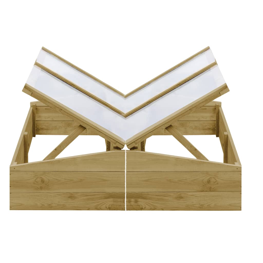 vidaXL Θερμοκήπια-Σπορεία 2 τεμ. 100x50x35 εκ. Εμποτισμένο Ξύλο Πεύκου