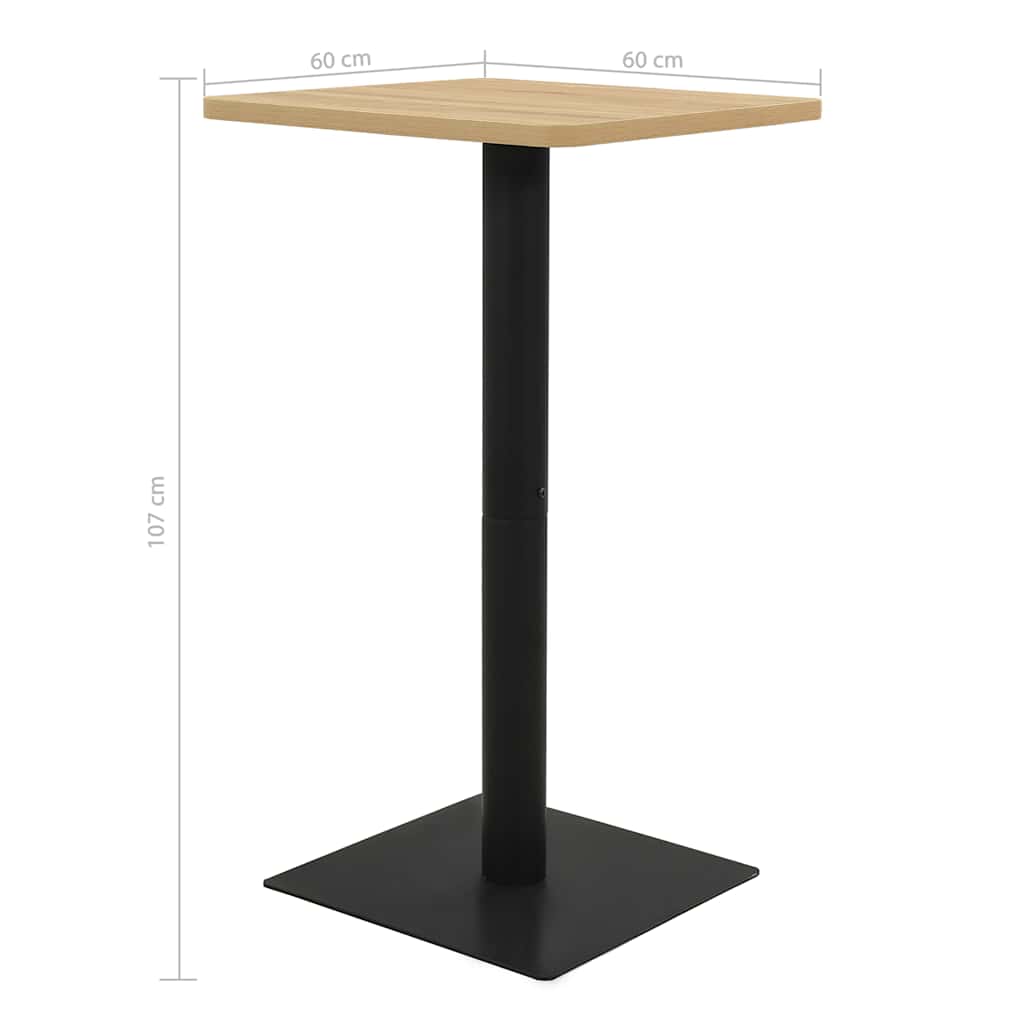 vidaXL Τραπέζι Bistro Χρώμα Δρυός 60 x 60 x 107 εκ.