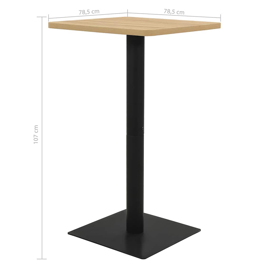 vidaXL Τραπέζι Bistro Χρώμα Δρυός 78,5 x 78,5 x 107 εκ.