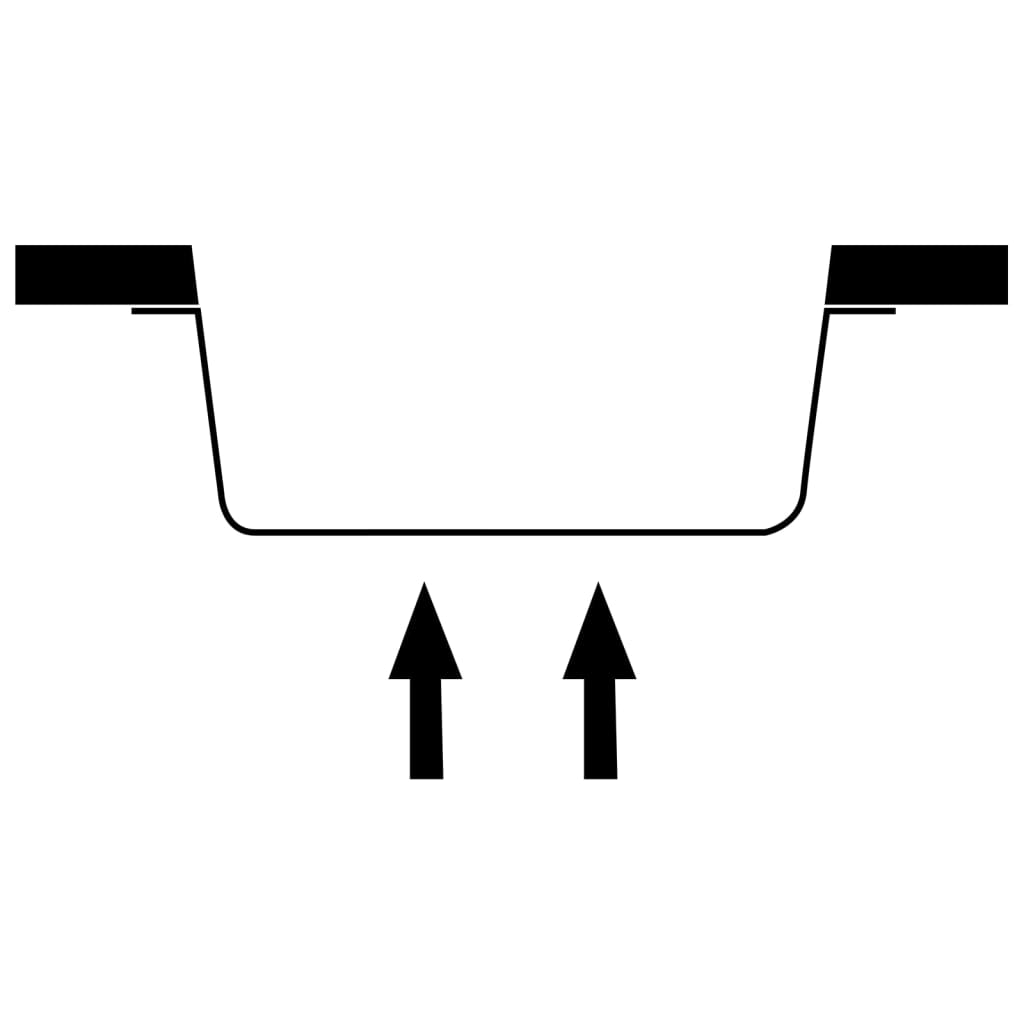 vidaXL Νεροχύτης με Οπή Υπερχείλισης Μαύρος Γρανιτένιος