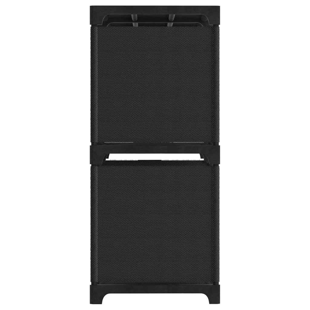 vidaXL Ραφιέρα με 4 Κύβους Μαύρη 69 x 30 x 72,5 εκ. Υφασμάτινη
