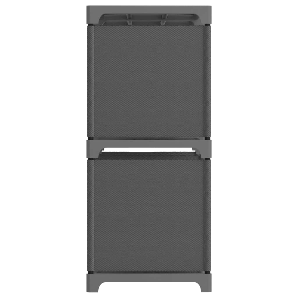 vidaXL Ραφιέρα με 4 Κύβους & Κουτιά Γκρι 69x30x72,5 εκ. Υφασμάτινη