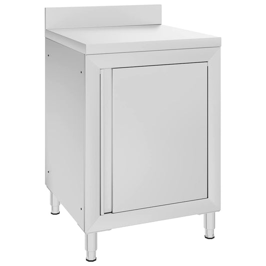 vidaXL Ερμάριο Πάγκος Εργασίας 60 x 60 x 96 εκ. από Ανοξείδωτο Ατσάλι