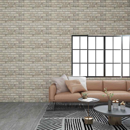 vidaXL Πάνελ Τοίχου 3D 10 τεμ. Σχέδιο Τούβλα Χρώμα Άμμου EPS