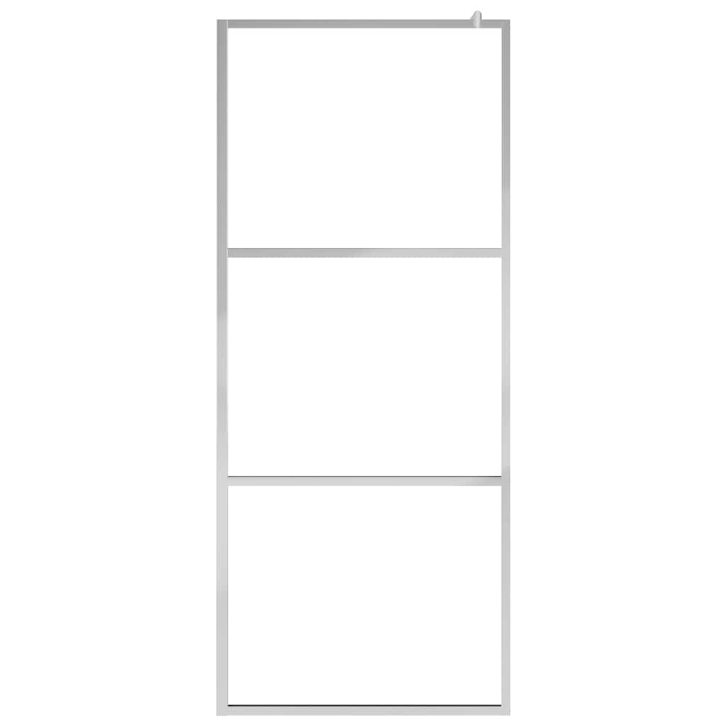 vidaXL Οθόνες ντους Ασημί 115 x 195 cm Γυαλί και Αλουμίνιο