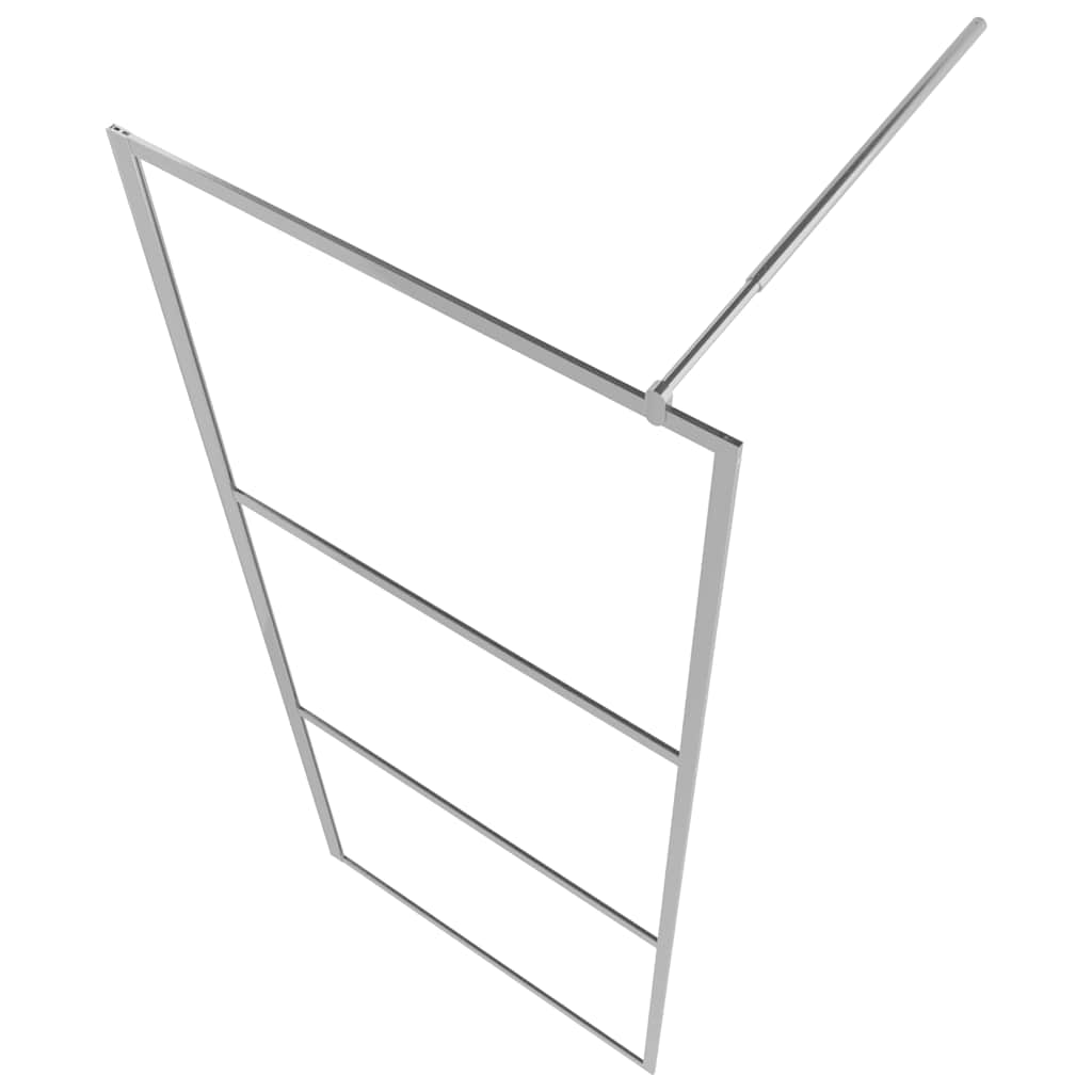 vidaXL Οθόνες ντους Ασημί 115 x 195 cm Γυαλί και Αλουμίνιο