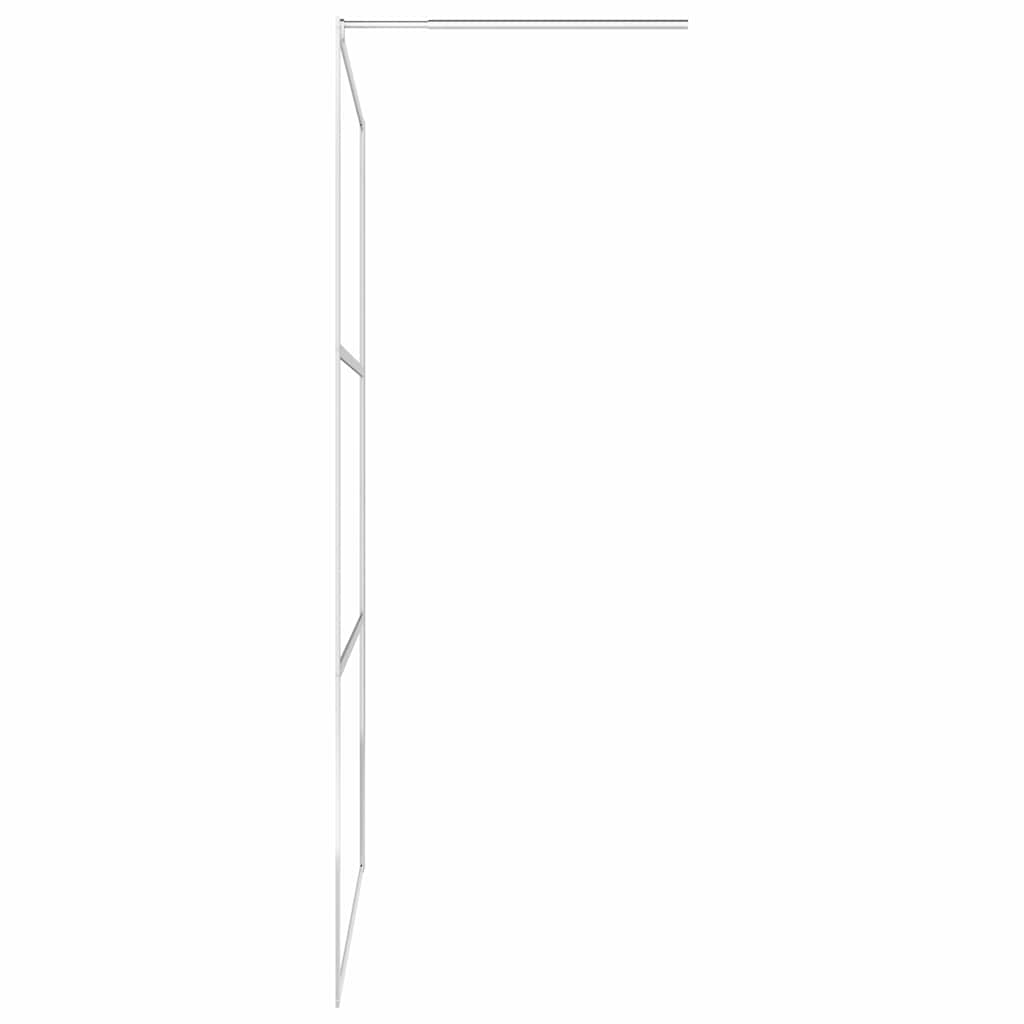 vidaXL Οθόνες ντους Ασημί 115 x 195 cm Γυαλί και Αλουμίνιο
