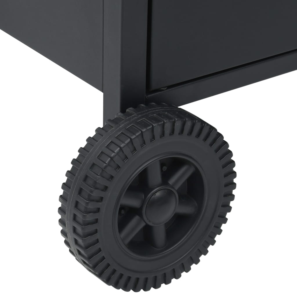 vidaXL Ψησταριά Υγραερίου με 4+1 Ζώνες Μαγειρέματος Μαύρη Ατσάλινη