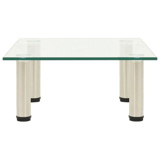 vidaXL Βάση Τηλεόρασης Διαφανές 40 x 35 x 17 εκ. από Ψημένο Γυαλί