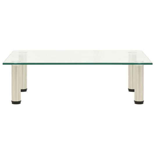 vidaXL Βάση Τηλεόρασης Διαφανές 60 x 35 x 17 εκ. από Ψημένο Γυαλί