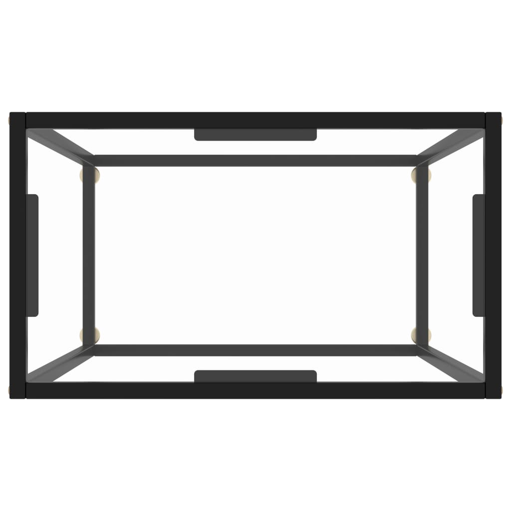 vidaXL Τραπέζι Κονσόλα Διαφανές 60 x 35 x 75 εκ. από Ψημένο Γυαλί