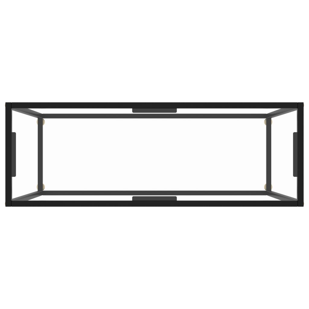 vidaXL Τραπέζι Κονσόλα Διαφανές 100 x 35 x 75 εκ. από Ψημένο Γυαλί