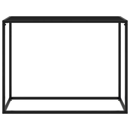 vidaXL Τραπέζι Κονσόλα Μαύρο 100 x 35 x 75 εκ. από Ψημένο Γυαλί