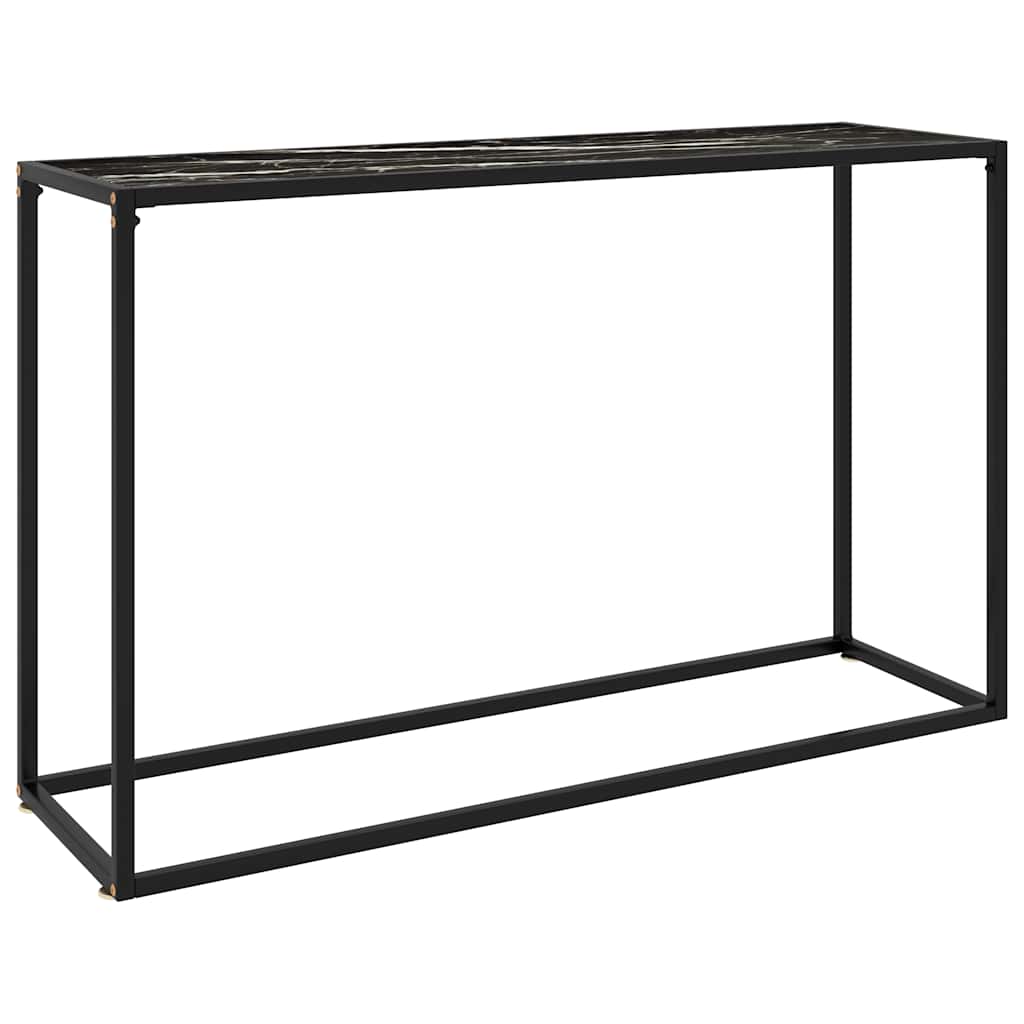 vidaXL Τραπέζι Κονσόλα Μαύρο 120 x 35 x 75 εκ. από Ψημένο Γυαλί