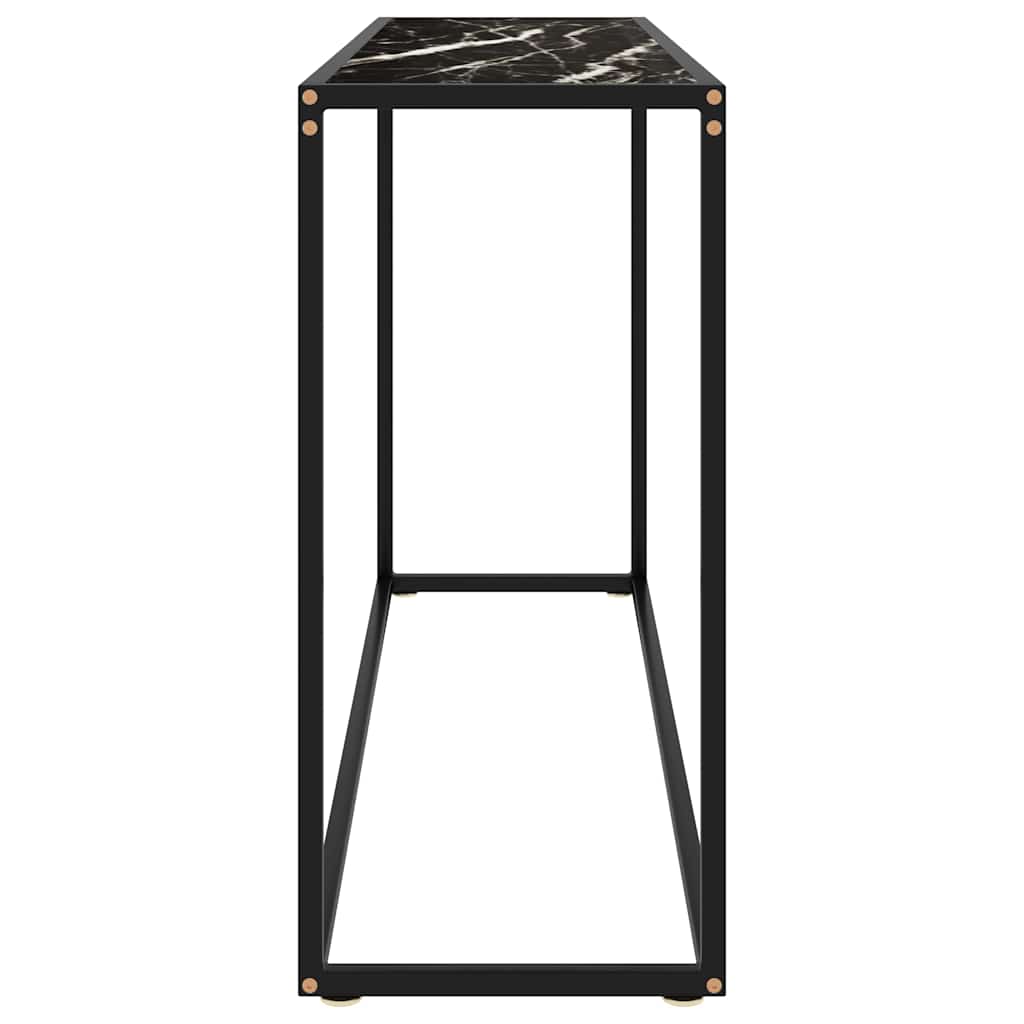 vidaXL Τραπέζι Κονσόλα Μαύρο 120 x 35 x 75 εκ. από Ψημένο Γυαλί