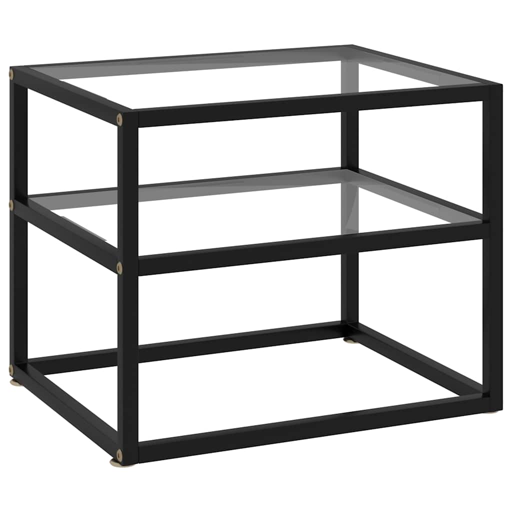vidaXL Τραπέζι Κονσόλα Διαφανές 50 x 40 x 40 εκ. από Ψημένο Γυαλί