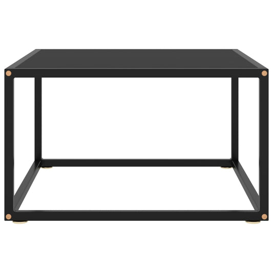 vidaXL Τραπεζάκι Σαλονιού Μαύρο 60 x 60 x 35 εκ. με Μαύρο Γυαλί