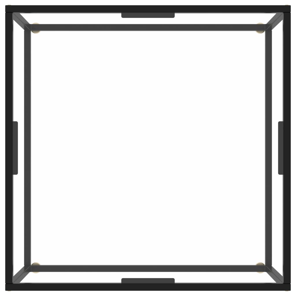 vidaXL Τραπεζάκι Σαλονιού Μαύρο 80 x 80 x 35 εκ. με Ψημένο Γυαλί