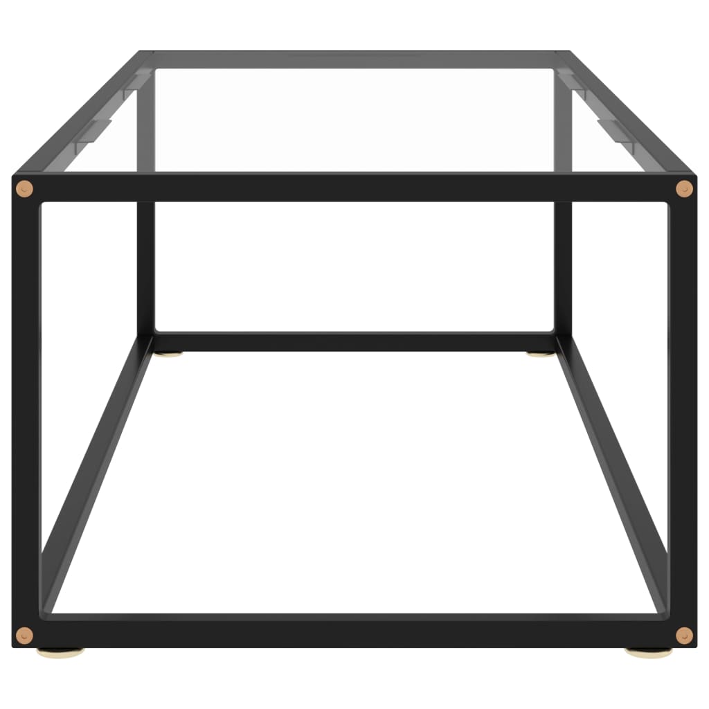 vidaXL Τραπεζάκι Σαλονιού Μαύρο 100 x 50 x 35 εκ. με Ψημένο Γυαλί
