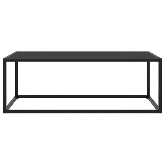 vidaXL Τραπεζάκι Σαλονιού Μαύρο 100 x 50 x 35 εκ. με Μαύρο Γυαλί