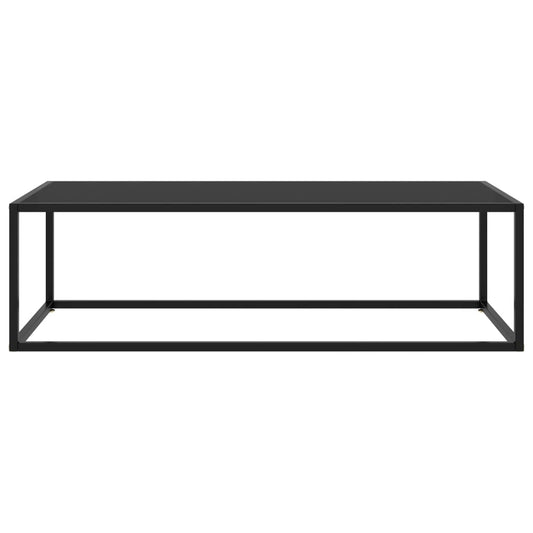 vidaXL Τραπεζάκι Σαλονιού Μαύρο 120 x 50 x 35 εκ. με Μαύρο Γυαλί