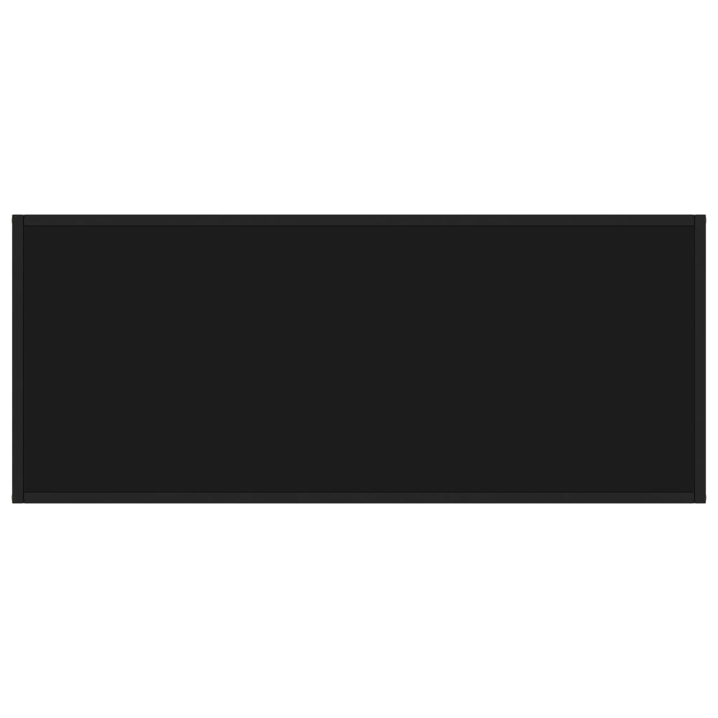 vidaXL Τραπεζάκι Σαλονιού Μαύρο 120 x 50 x 35 εκ. με Μαύρο Γυαλί