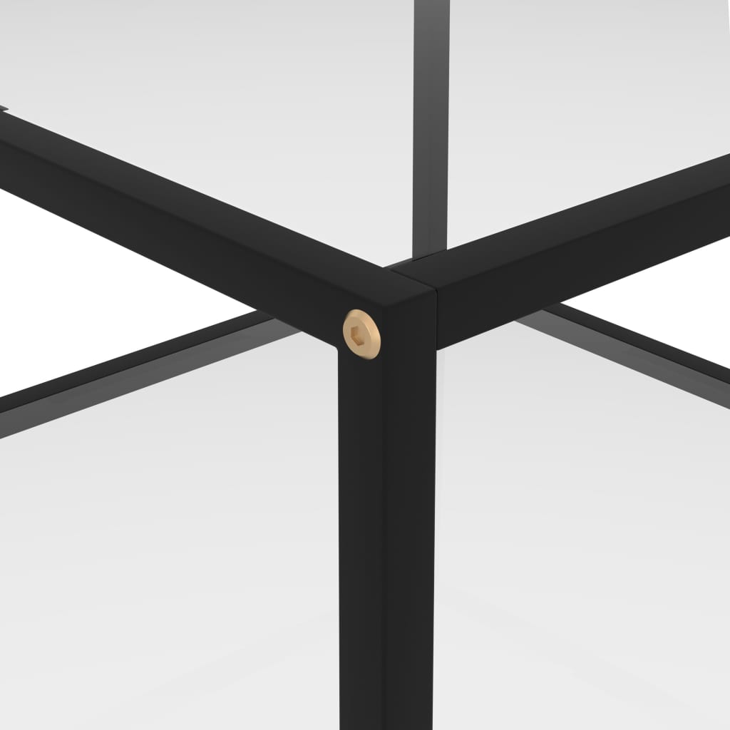 vidaXL Τραπεζάκι Σαλονιού Διαφανές 60 x 60 x 35 εκ. από Ψημένο Γυαλί