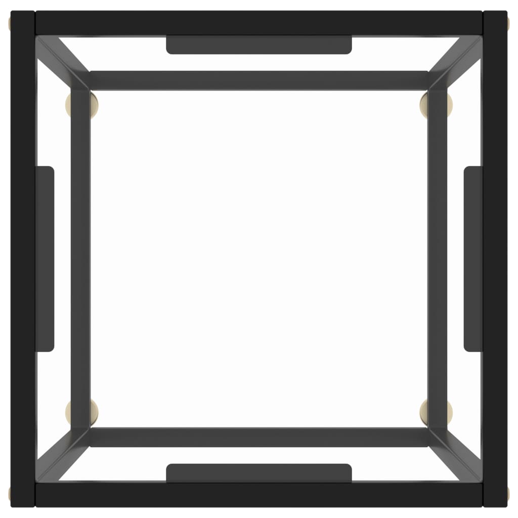 vidaXL Τραπεζάκι Σαλονιού Μαύρο 40 x 40 x 50 εκ. με Ψημένο Γυαλί