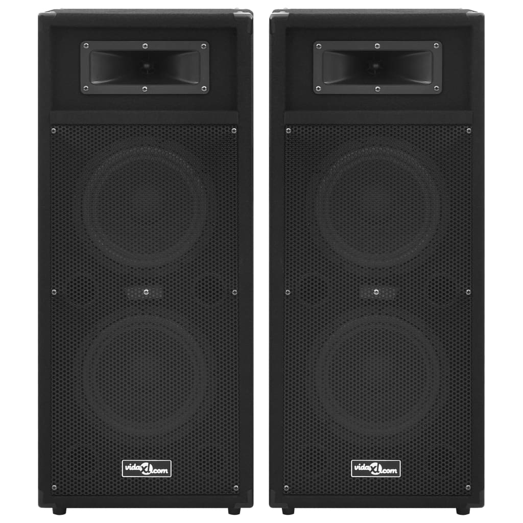 vidaXL Ηχεία Επαγγελματικά Παθητικά Hifi 2 τεμ. Μαύρα 1000 W