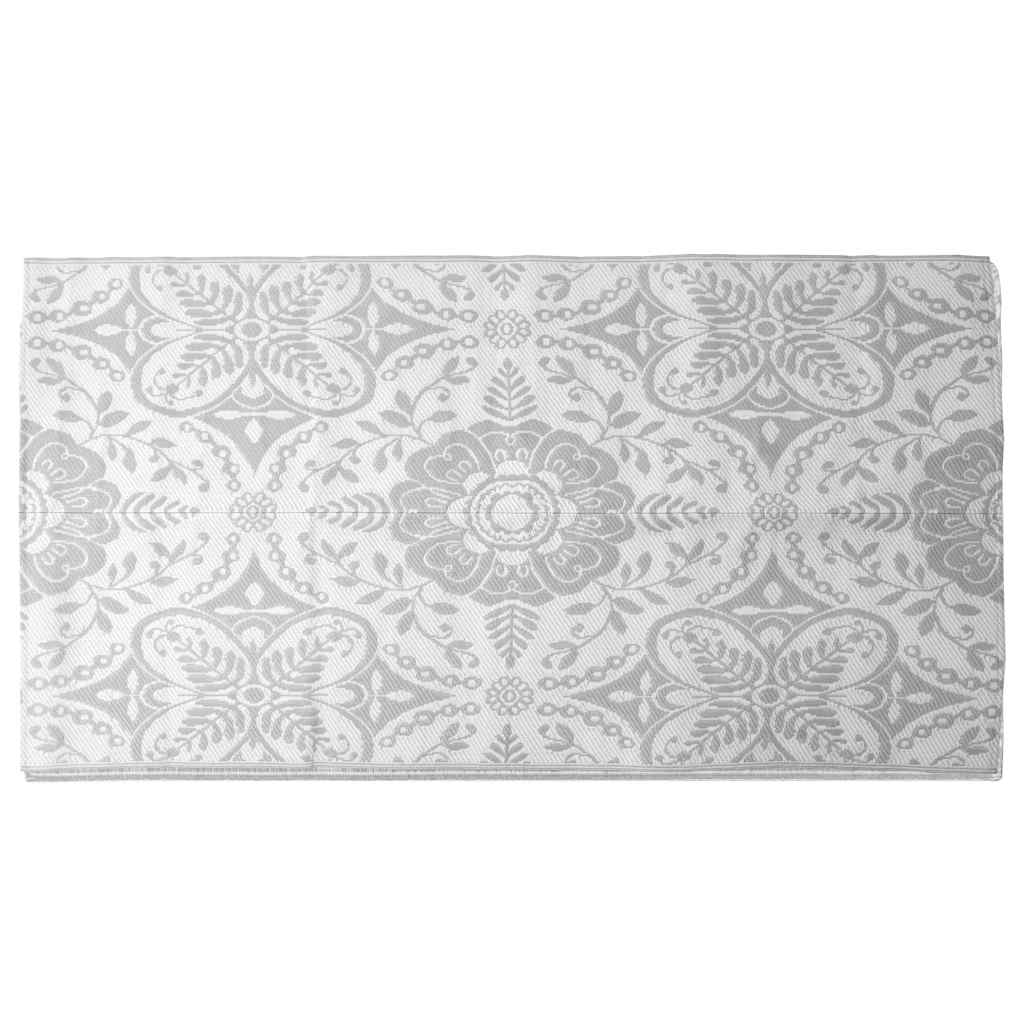 vidaXL χαλί εξωτερικού χώρου ARAKIL ανοιχτό γκρι 160x230 cm PP